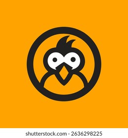Creative hen animal icon logo design