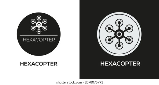 Creative (Hex copter) Icon ,Vector sign.