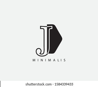 Creative Hexa J Letter Logo Icon , Geometric Concept Design