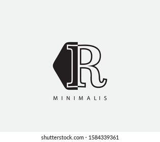 Creative Hexa R Letter Logo Icon , Geometric Concept Design