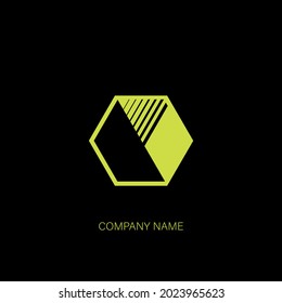 diseño del logotipo comercial del hexágono creativo 