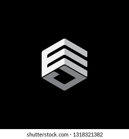 creative hexagon EJ letter name logo design