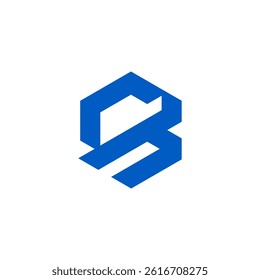 Creative Hexagon Emblem with B