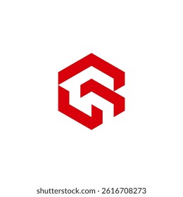 Creative Hexagon Emblem with GR