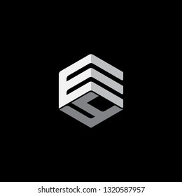 creative hexagon EY initial logo design