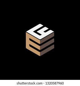 creative hexagon EY initial logo design