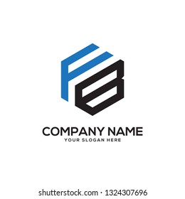 creative hexagon FB initial Logo Vector