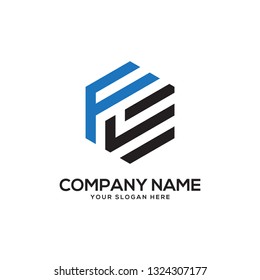creative hexagon FL initial letter logo vector,It is good for your business company, corporate