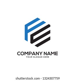 creative hexagon FN initial letter logo vector,It is good for your business company, 