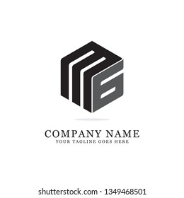 creative hexagon MG initial Letter, clean and modern logo, clever vector design