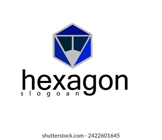 tempalte de diseño del logotipo de la sala hexagonal creativa