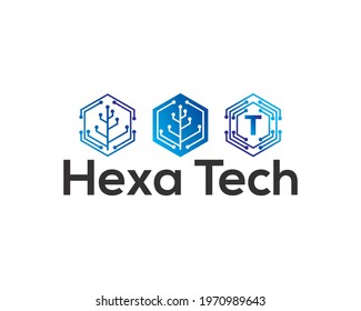 Creative Hexagon Technology Tech IT Logo