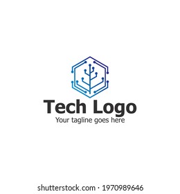 Creative Hexagon Technology Tech IT Logo