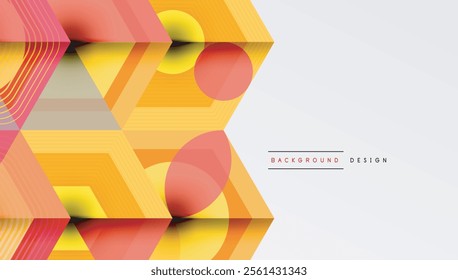 Creative hexagons geometric shapes design