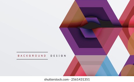 Creative hexagons geometric shapes design