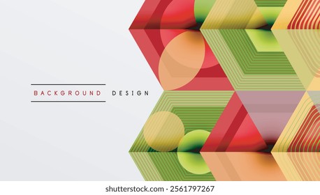 Creative hexagons geometric shapes design