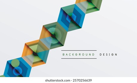 Creative hexagons geometric shapes design