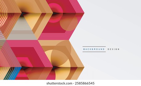 Creative hexagons geometric shapes design