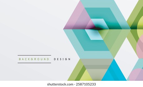 Creative hexagons geometric shapes design