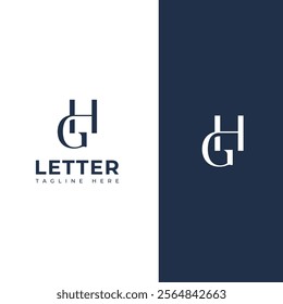Creative HG, GH letter logo design template elements. Modern abstract digital alphabet letter logo.