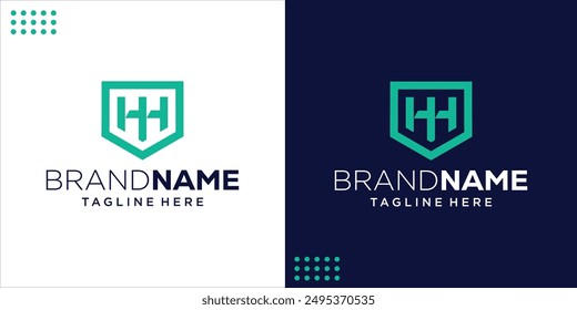 Creative HH Shield Logo, Design Inspiration, Illustration, Vector