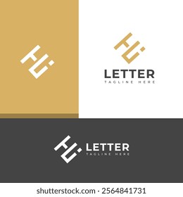 Creative HI, IH letter logo design template elements. Modern abstract digital alphabet letter logo.