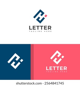 Creative HI, IH letter logo design template elements. Modern abstract digital alphabet letter logo.