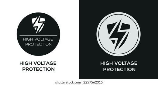 Creative (High voltage protection) Icon, Vector sign.