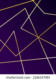Creative high-end golden lines and gradient dark purple vector background