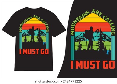 Creative Hiking t-shirt design Vector 