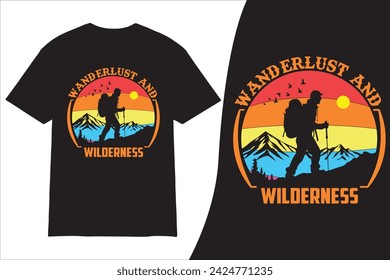 Creative Hiking t-shirt design Vector 
