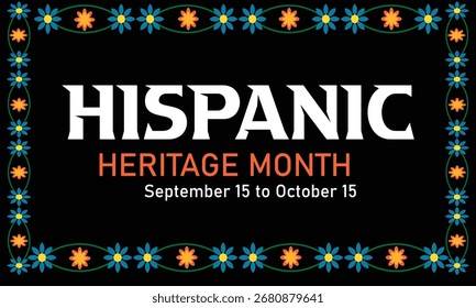 Anuncio del Mes de la Herencia Hispana Creativa | Diseño Festivo Septiembre a Octubre