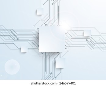 Creative hi-tech background with electric wires for business purpose.