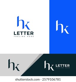 Creative HK, KH letter logo design 