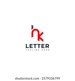 Creative HK, KH letter logo design 