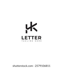 Creative HK, KH letter logo design 