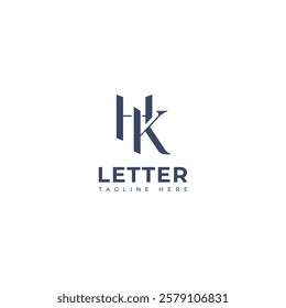 Creative HK, KH letter logo design 