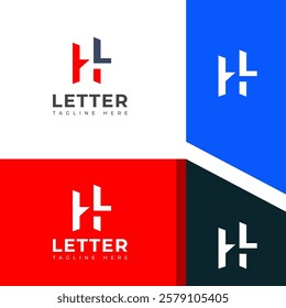 Creative HL, LH letter logo design