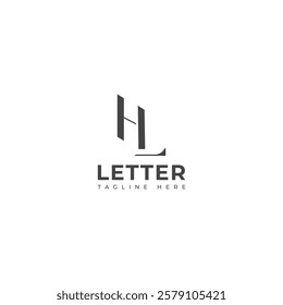 Creative HL, LH letter logo design