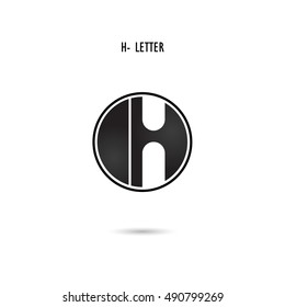 Creative H-letter icon abstract logo design.H-alphabet symbol.Corporate business and industrial logotype symbol.Vector illustration