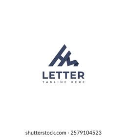 Creative HM, MH letter logo design