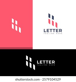 Creative HM, MH letter logo design