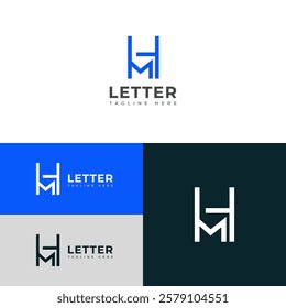 Creative HM, MH letter logo design