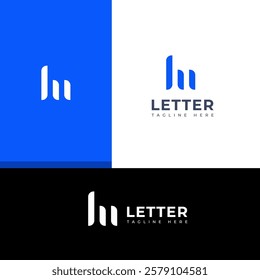 Creative HM, MH letter logo design