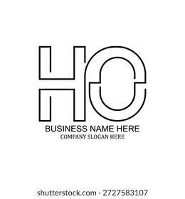Design criativo logotipo HO, marca minimalista moderna, ícone de ho exclusivo, identidade profissional HO, identidade visual versátil limpa