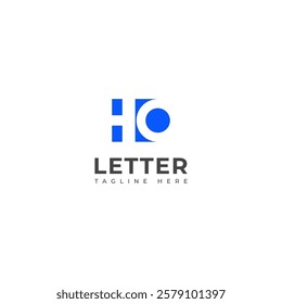 Creative HO, OH letter logo design