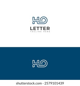 Creative HO, OH letter logo design