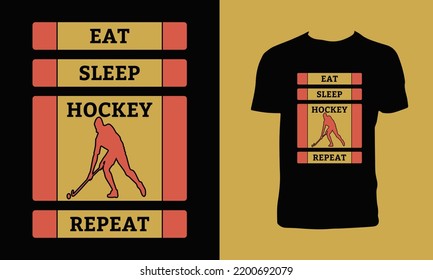 Creative Hockey Vector T Shirt Design. 