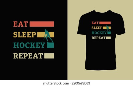 Creative Hockey Vector T Shirt Design. 