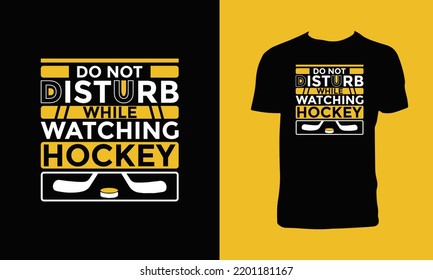 Creative Hockey Vector Tee Design. 